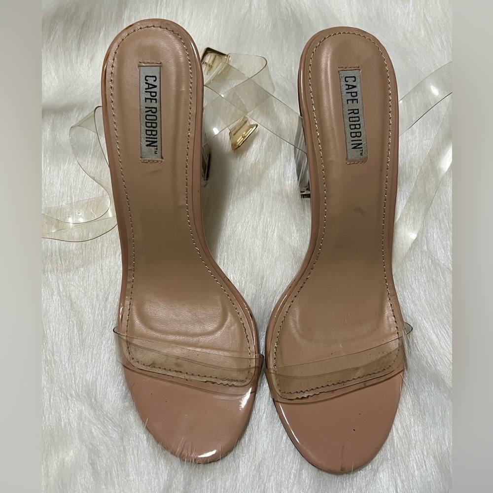 Clear Double strap Pumps
